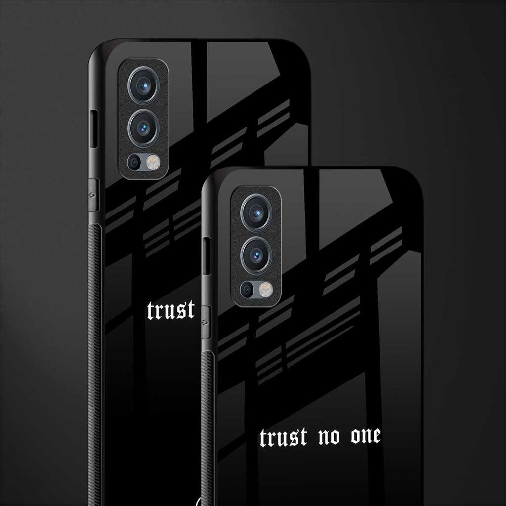 trust no one aesthetic quote glass case for oneplus nord 2 5g image-2