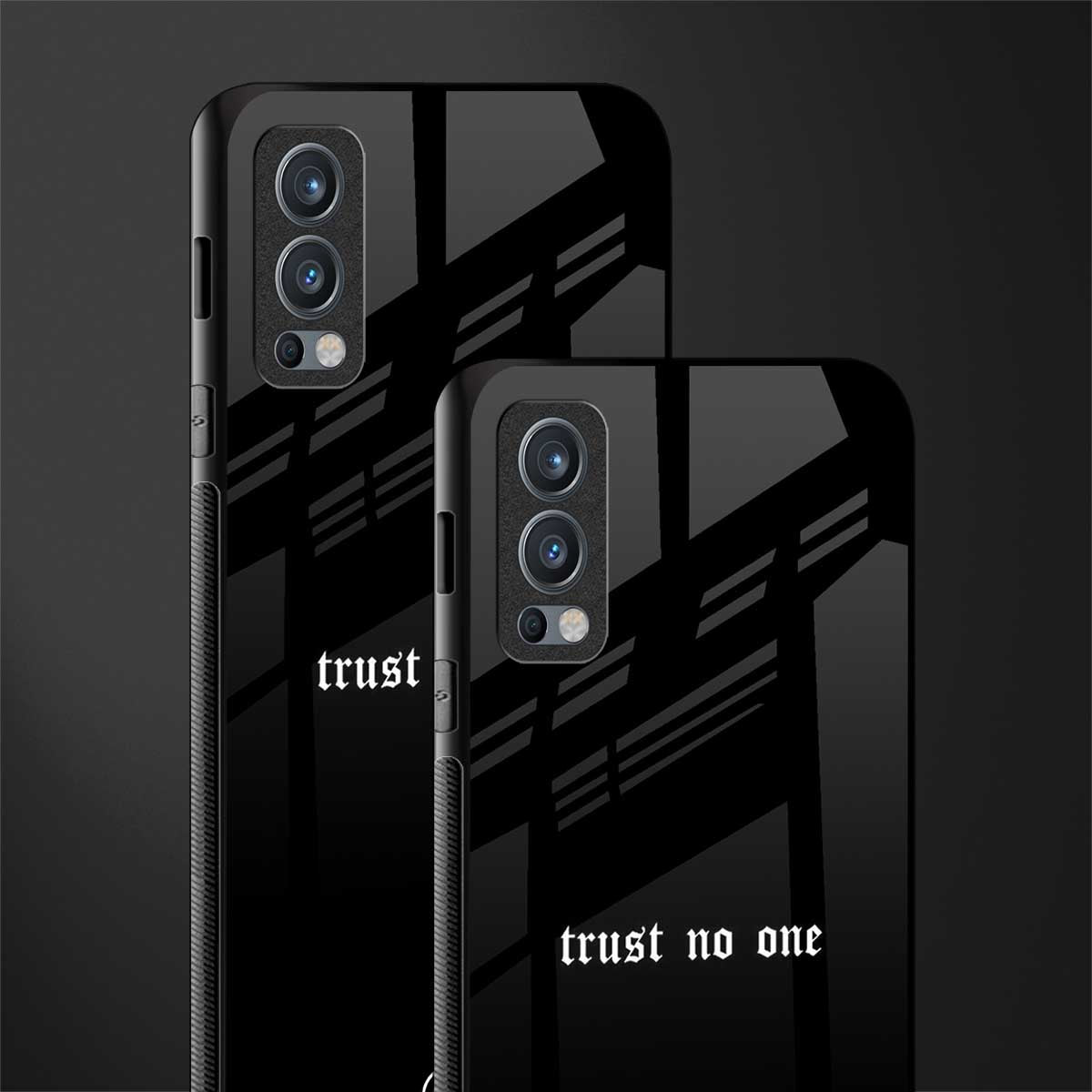 trust no one aesthetic quote glass case for oneplus nord 2 5g image-2
