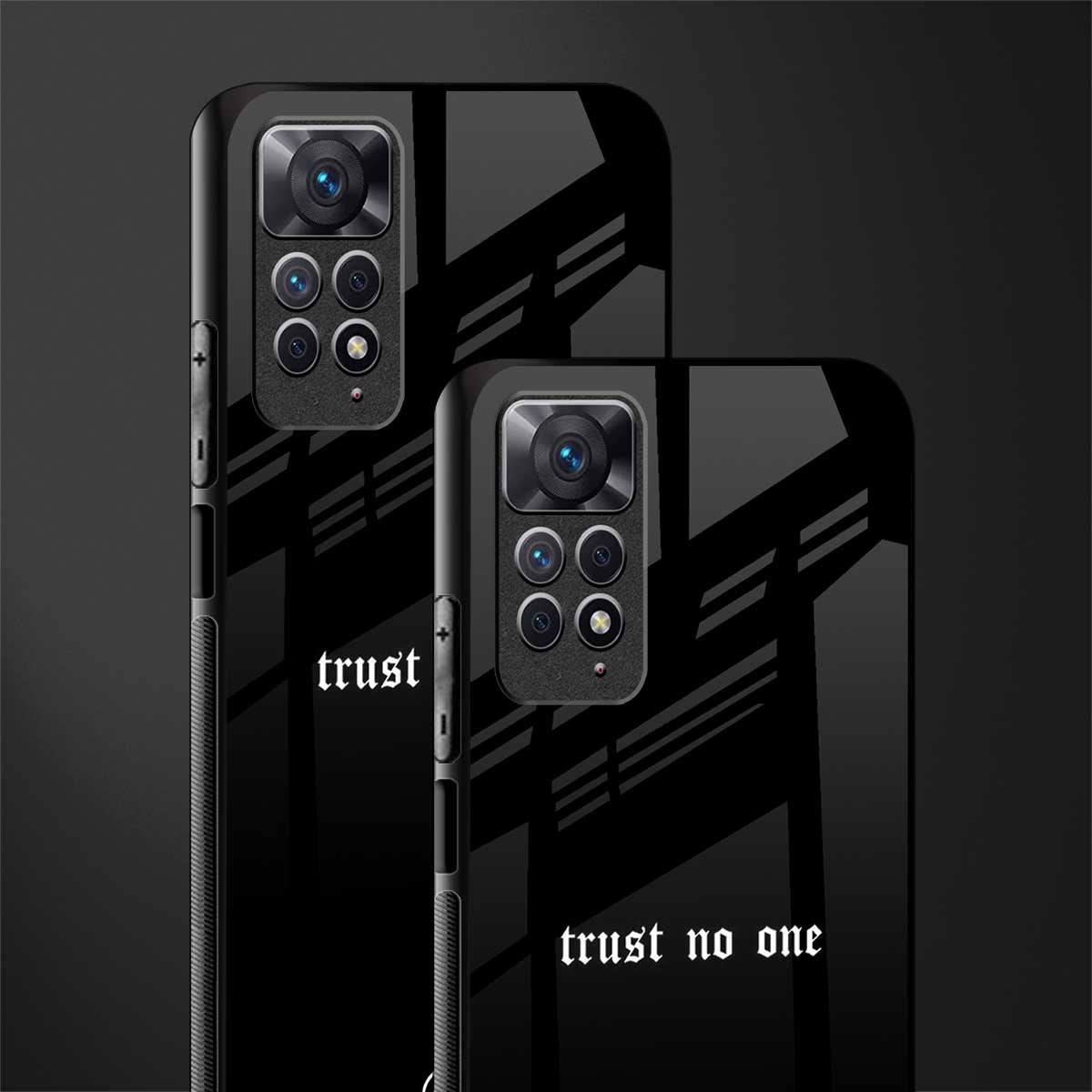 trust no one aesthetic quote glass case for redmi note 11s image-2
