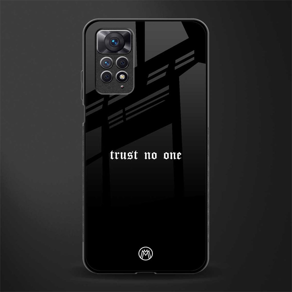 trust no one aesthetic quote glass case for redmi note 11 image