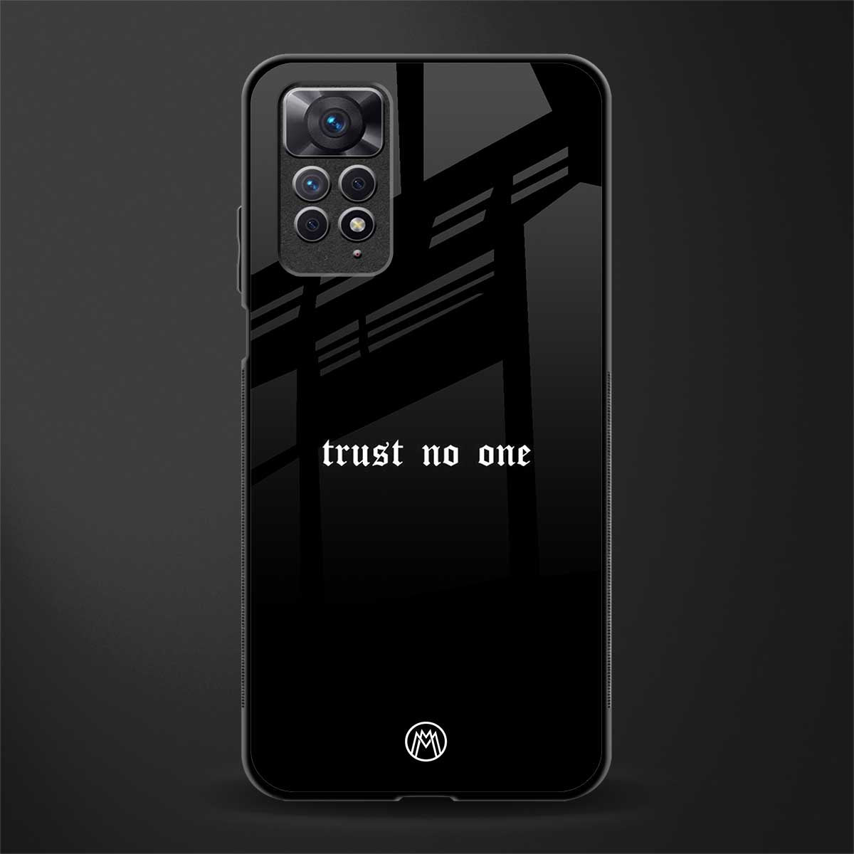 trust no one aesthetic quote glass case for redmi note 11 image