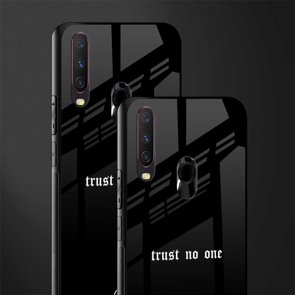 trust no one aesthetic quote glass case for vivo y12 image-2