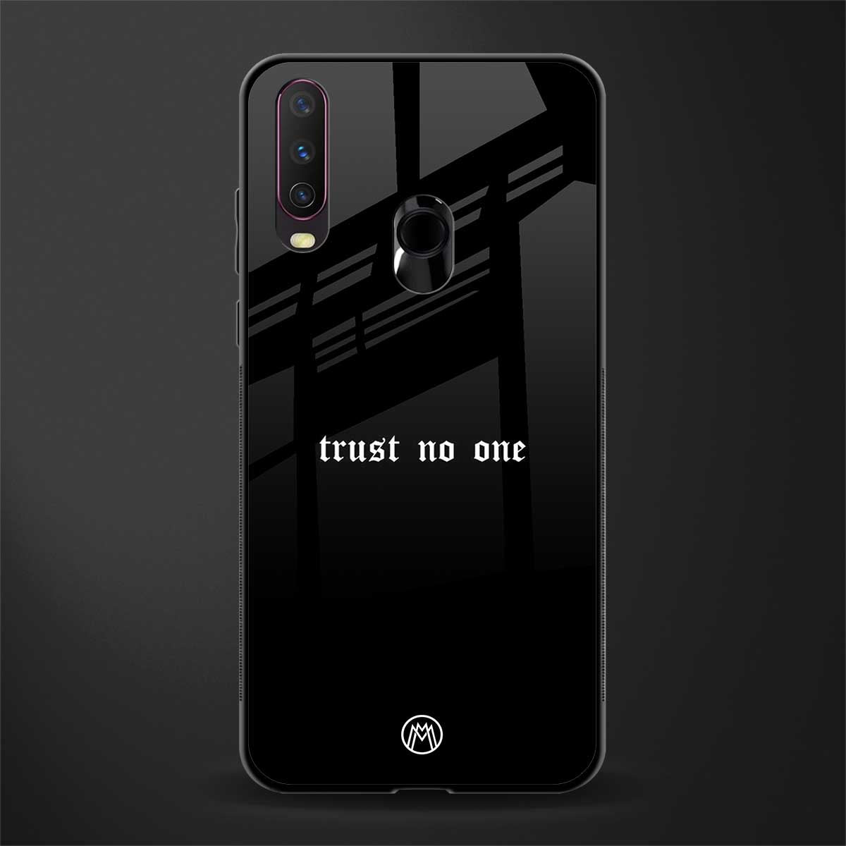 trust no one aesthetic quote glass case for vivo y17 image