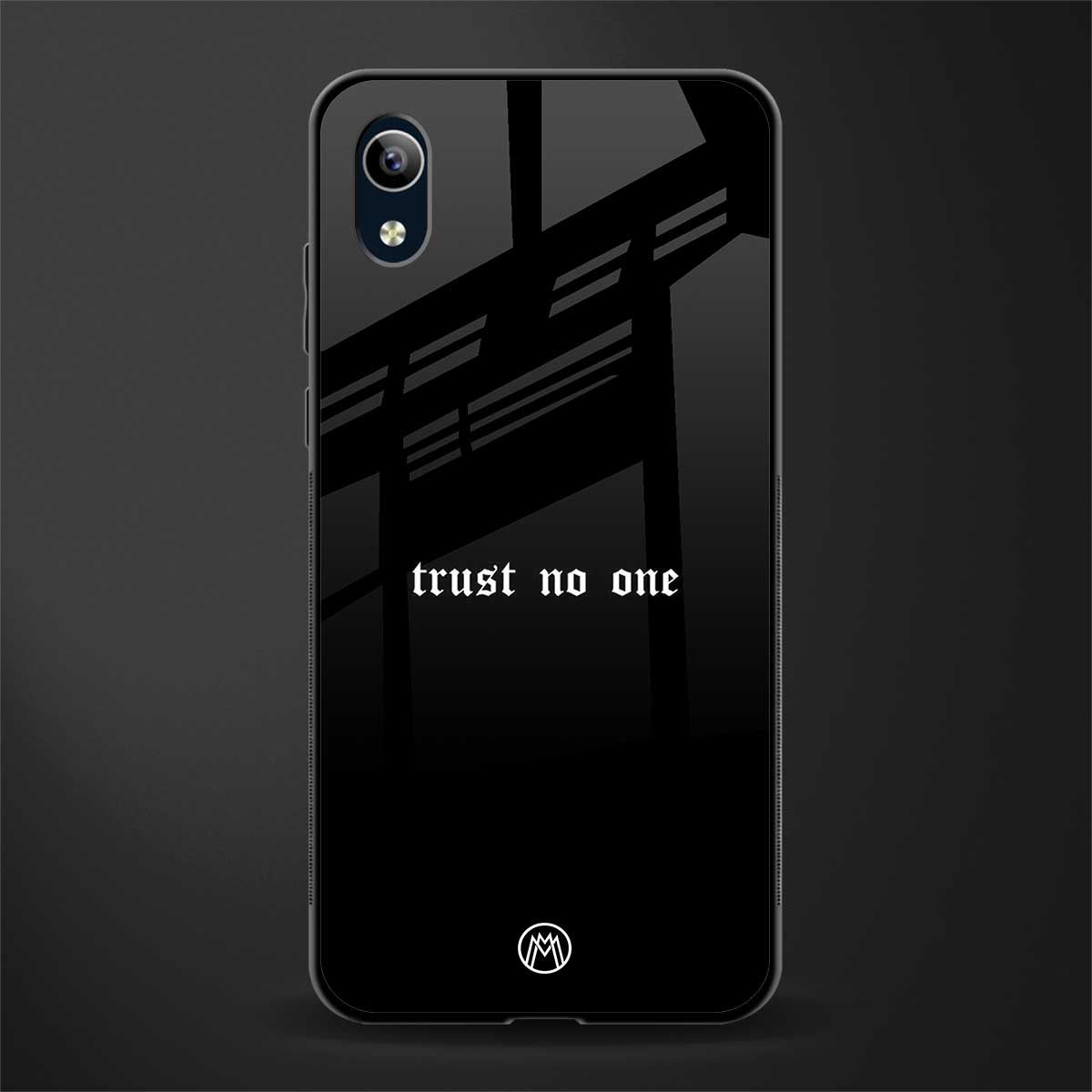 trust no one aesthetic quote glass case for vivo y91i image