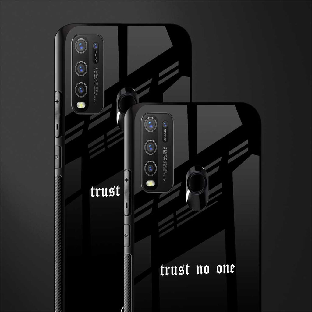 trust no one aesthetic quote glass case for vivo y50 image-2