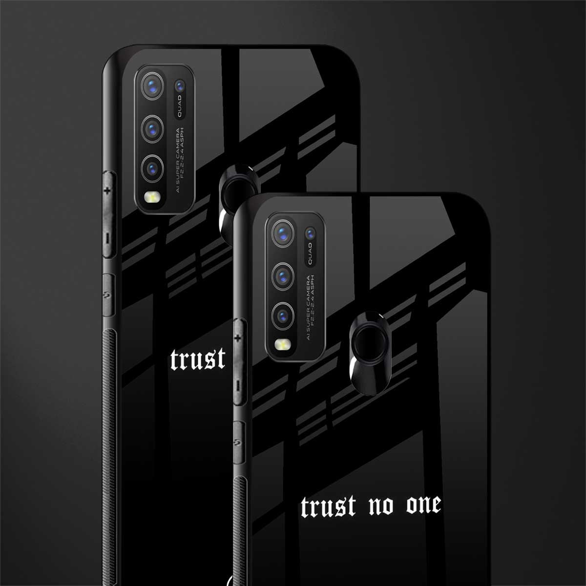 trust no one aesthetic quote glass case for vivo y50 image-2