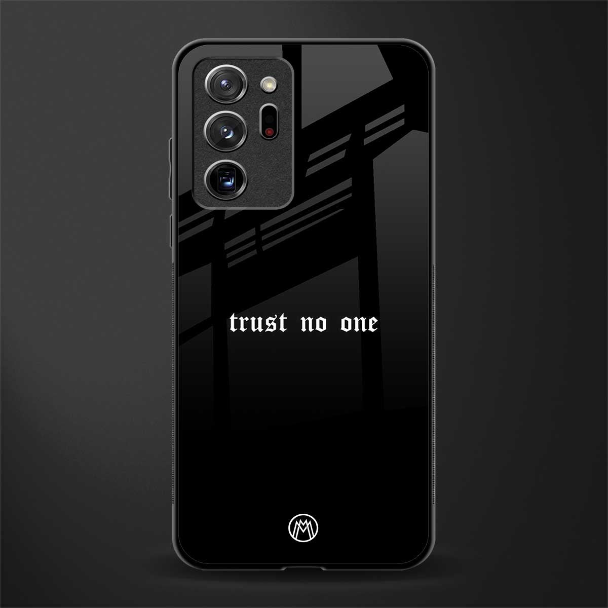 trust no one aesthetic quote glass case for samsung galaxy note 20 ultra 5g image