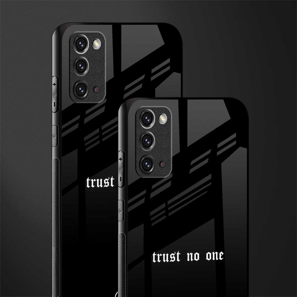 trust no one aesthetic quote glass case for samsung galaxy note 20 image-2