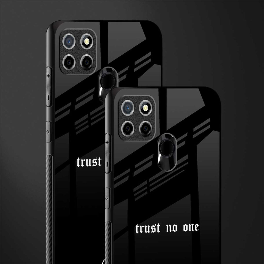 trust no one aesthetic quote glass case for realme c25 realme c25s image-2