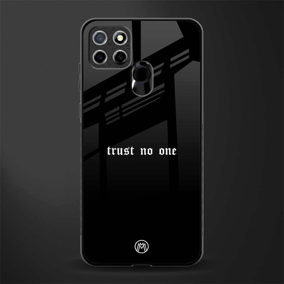 trust no one aesthetic quote glass case for realme c25 realme c25s image
