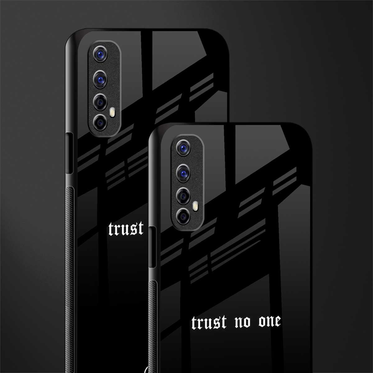 trust no one aesthetic quote glass case for realme 7 image-2