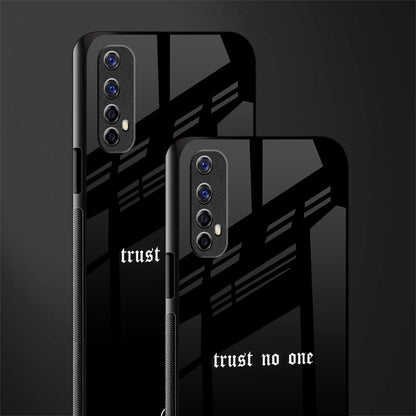 trust no one aesthetic quote glass case for realme 7 image-2