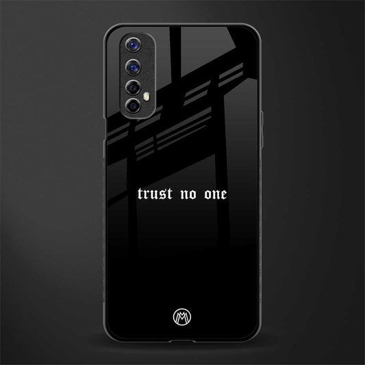 trust no one aesthetic quote glass case for realme 7 image