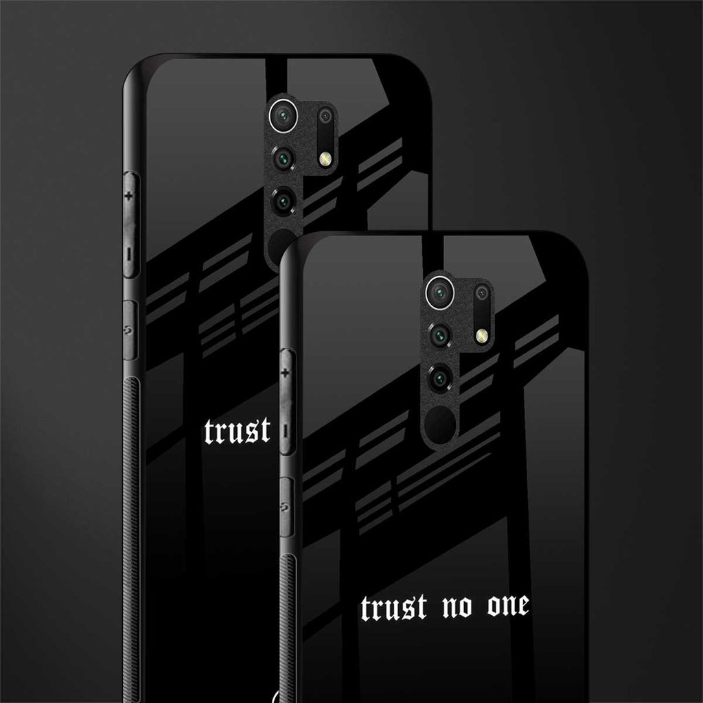 trust no one aesthetic quote glass case for redmi 9 prime image-2
