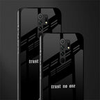 trust no one aesthetic quote glass case for redmi 9 prime image-2