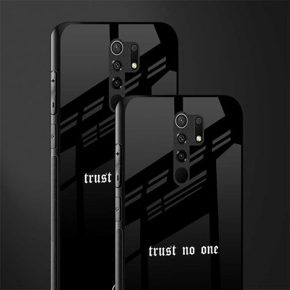 trust no one aesthetic quote glass case for poco m2 reloaded image-2