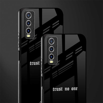 trust no one aesthetic quote glass case for vivo y12s image-2