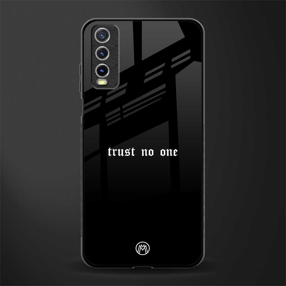 trust no one aesthetic quote glass case for vivo y20svivo y20avivo y20g image