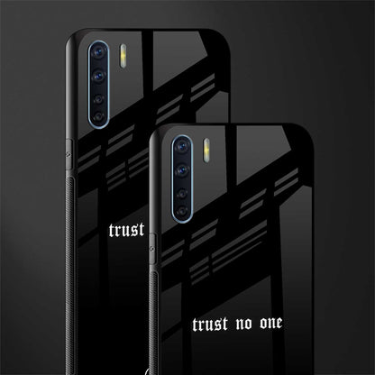 trust no one aesthetic quote glass case for oppo f15 image-2