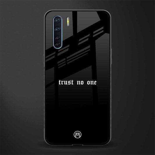 trust no one aesthetic quote glass case for oppo f15 image