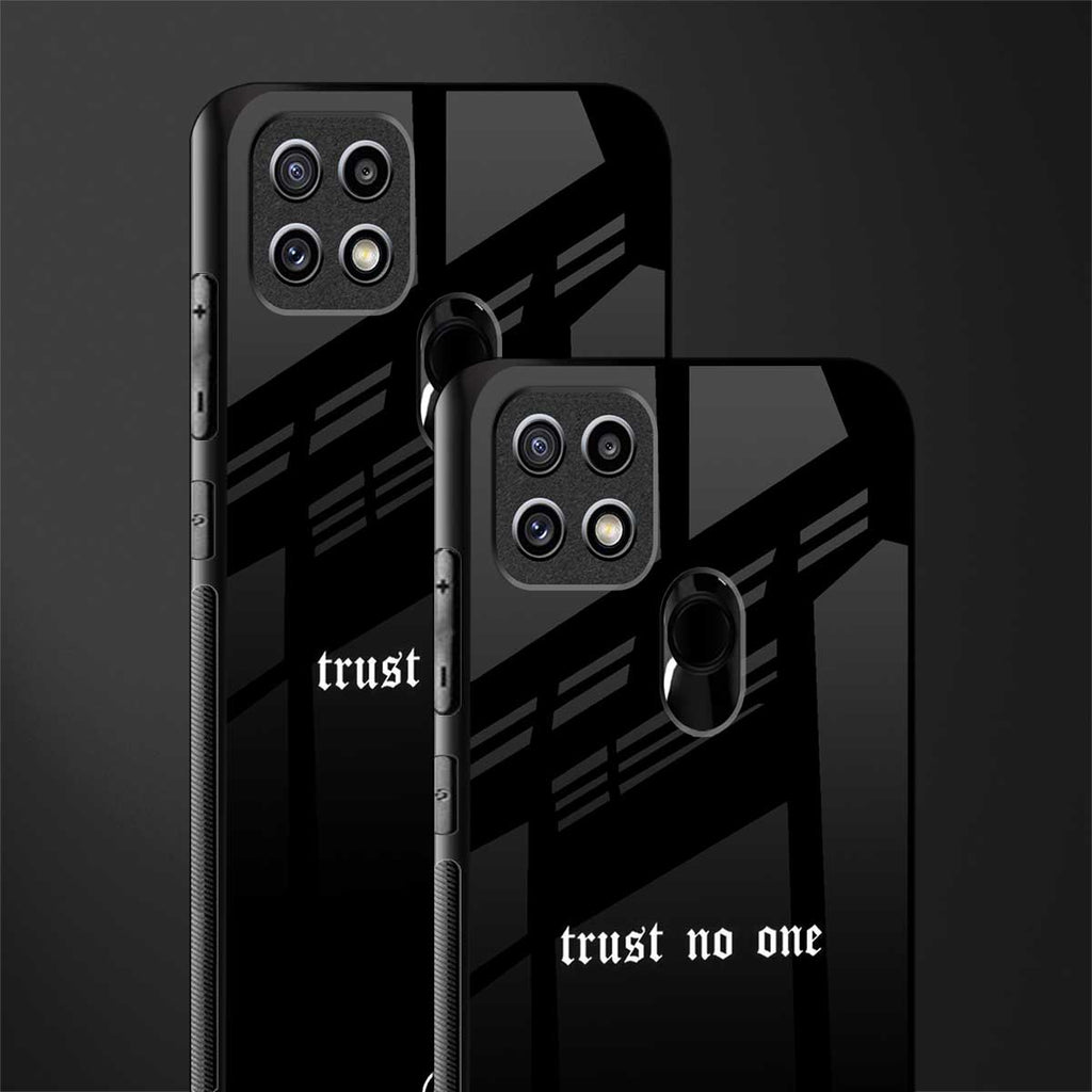 trust no one aesthetic quote glass case for oppo a15s image-2