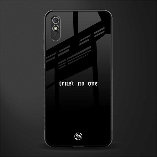 trust no one aesthetic quote glass case for redmi 9i image