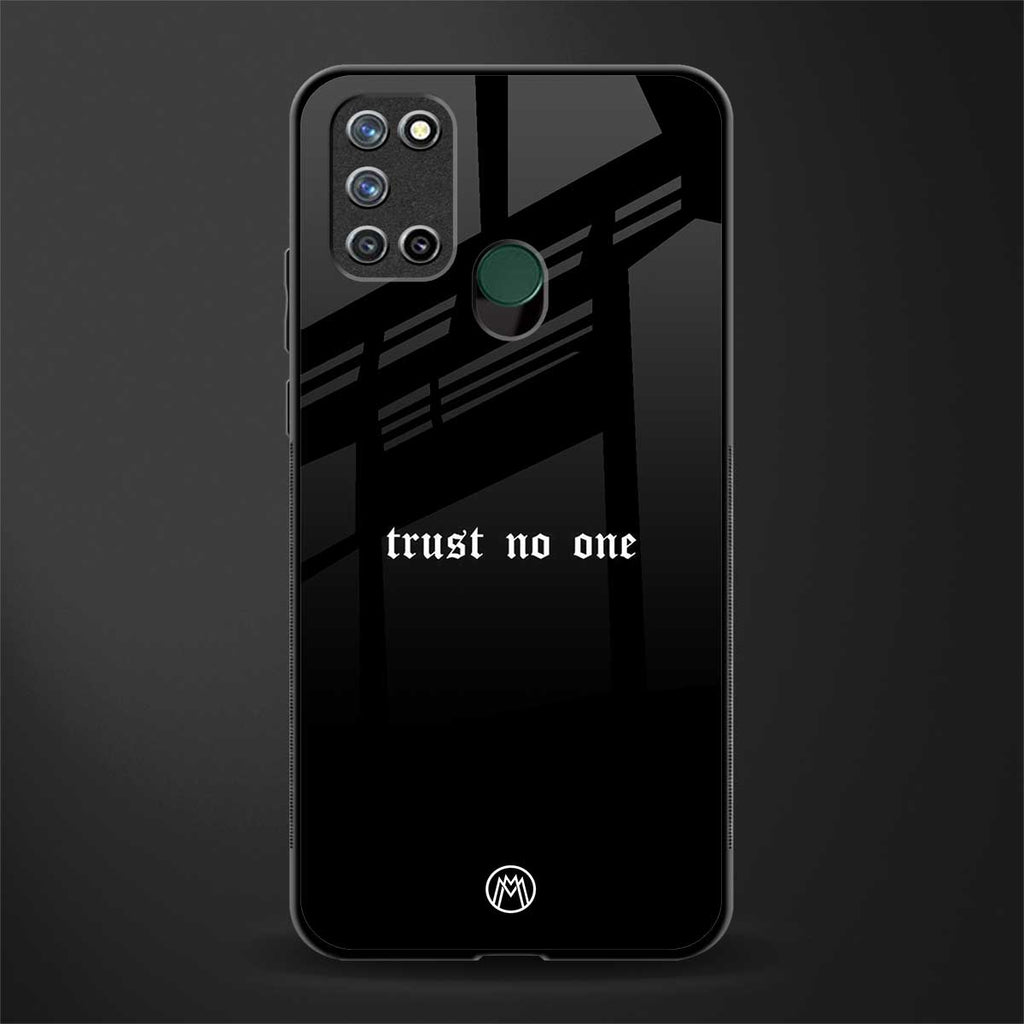 trust no one aesthetic quote glass case for realme 7i image