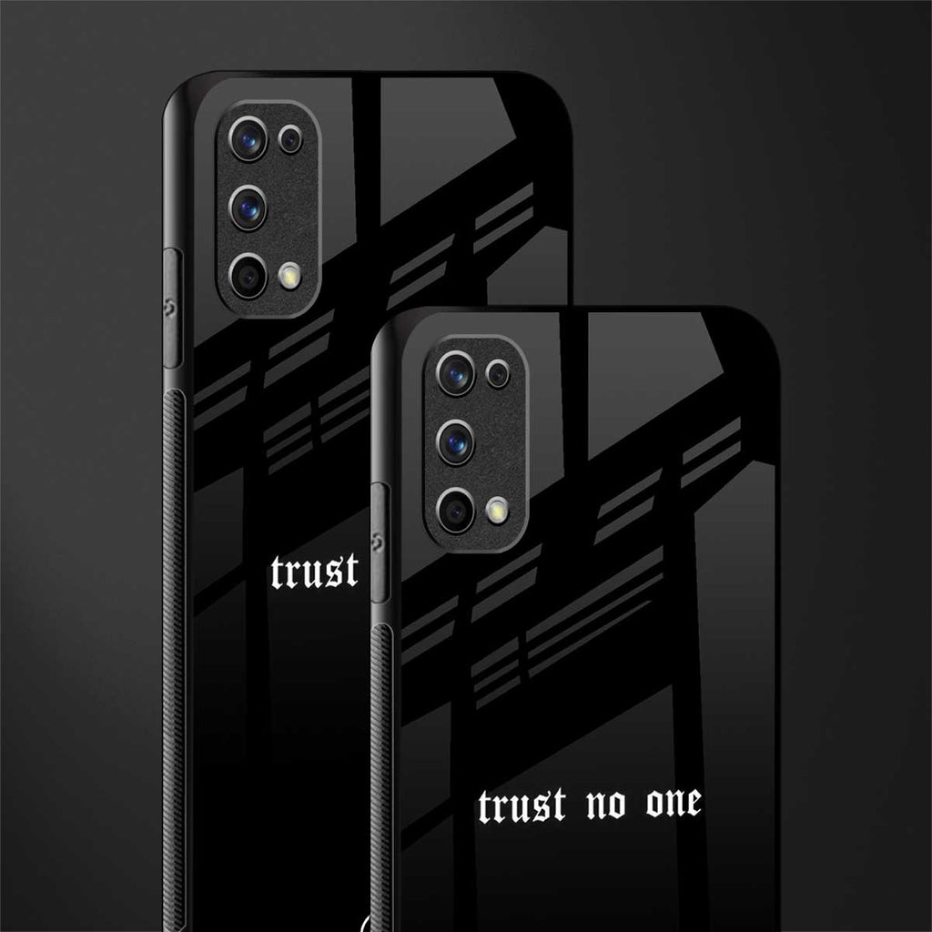 trust no one aesthetic quote glass case for realme 7 pro image-2