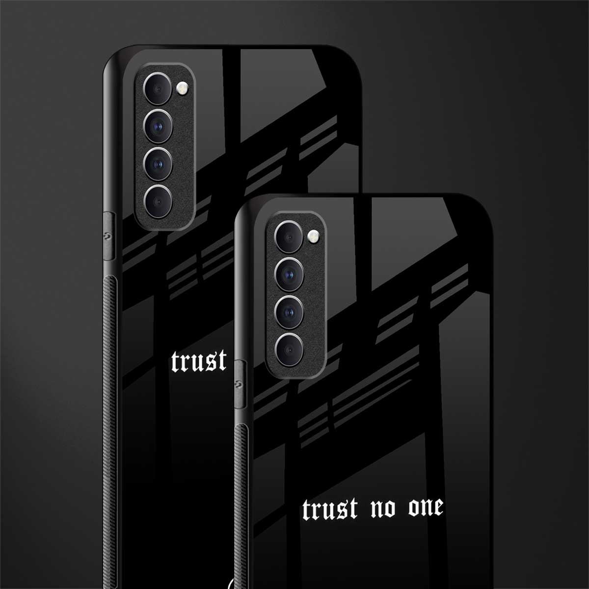 trust no one aesthetic quote glass case for oppo reno 4 pro image-2
