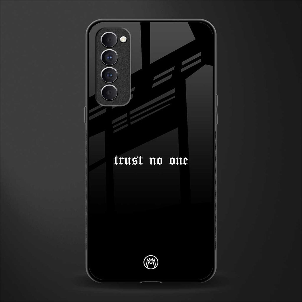 trust no one aesthetic quote glass case for oppo reno 4 pro image