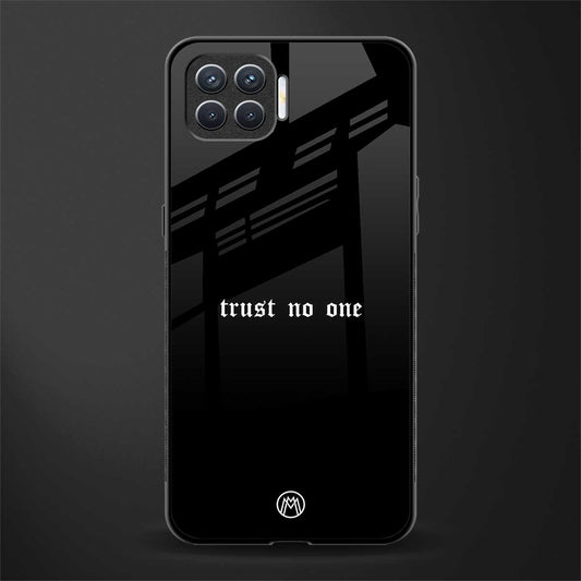 trust no one aesthetic quote glass case for oppo f17 image