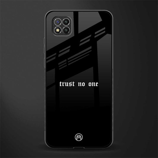 trust no one aesthetic quote glass case for poco c3 image
