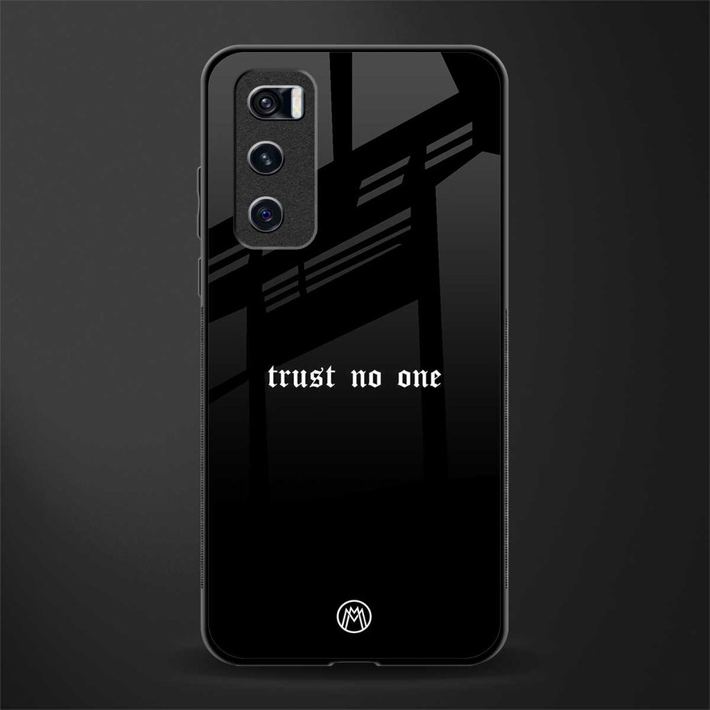 trust no one aesthetic quote glass case for vivo v20 se image
