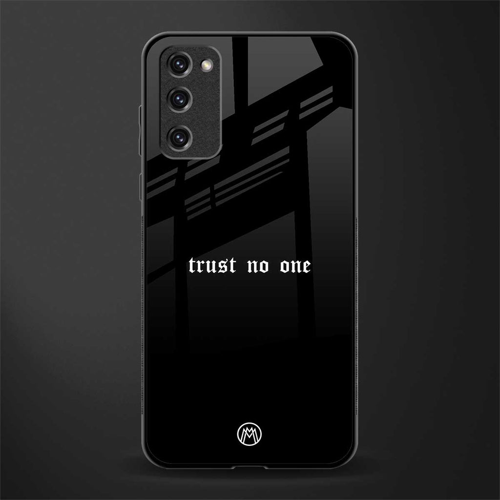 trust no one aesthetic quote glass case for samsung galaxy s20 fe image
