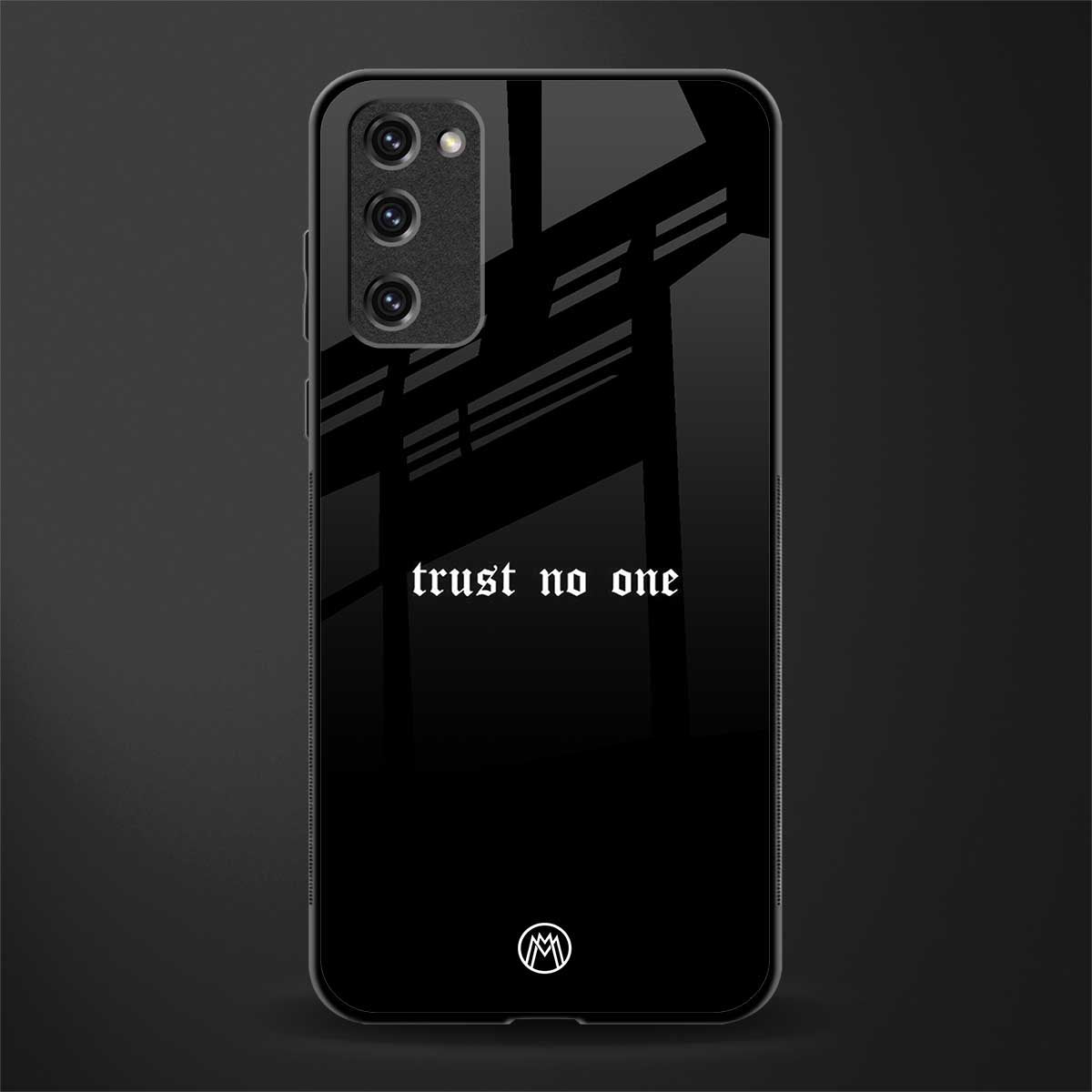 trust no one aesthetic quote glass case for samsung galaxy s20 fe image