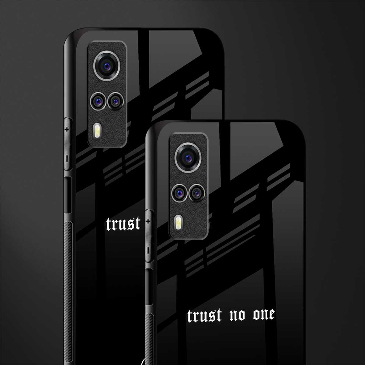 trust no one aesthetic quote glass case for vivo y51a image-2