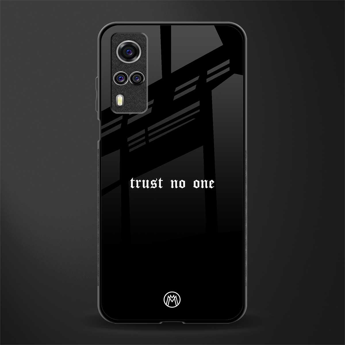 trust no one aesthetic quote glass case for vivo y31 image