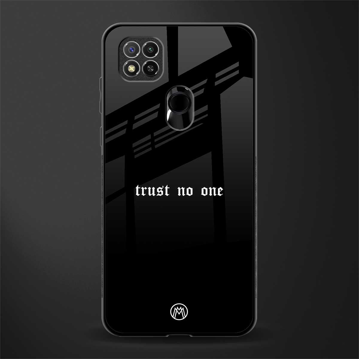 trust no one aesthetic quote glass case for redmi 9 image