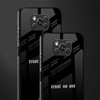 trust no one aesthetic quote glass case for poco x3 image-2
