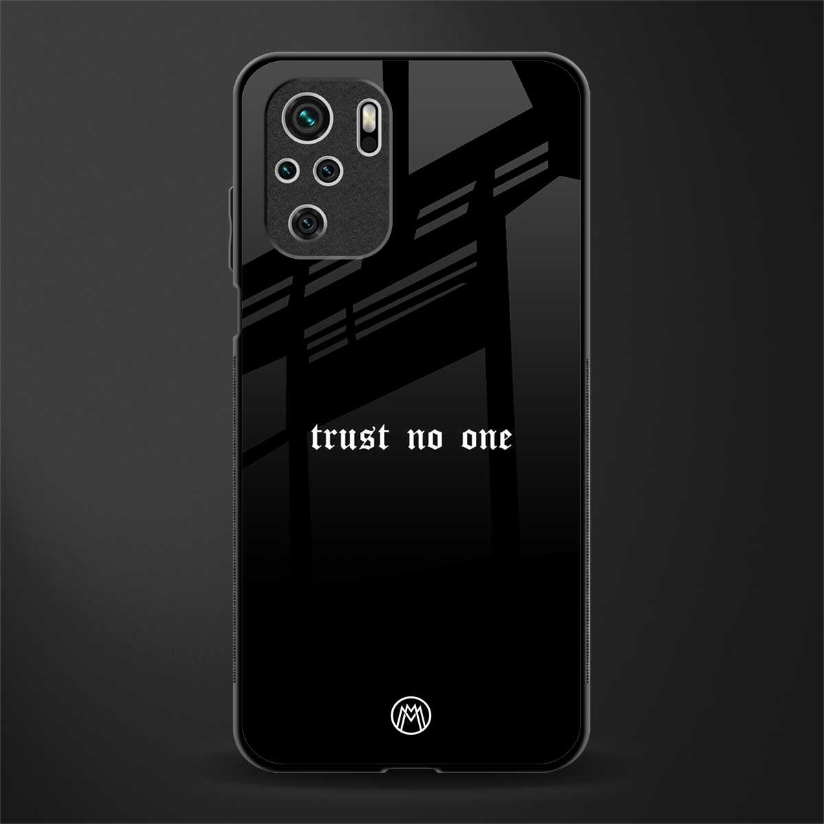 trust no one aesthetic quote glass case for redmi note 10 image