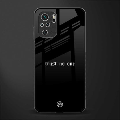 trust no one aesthetic quote glass case for redmi note 10 image