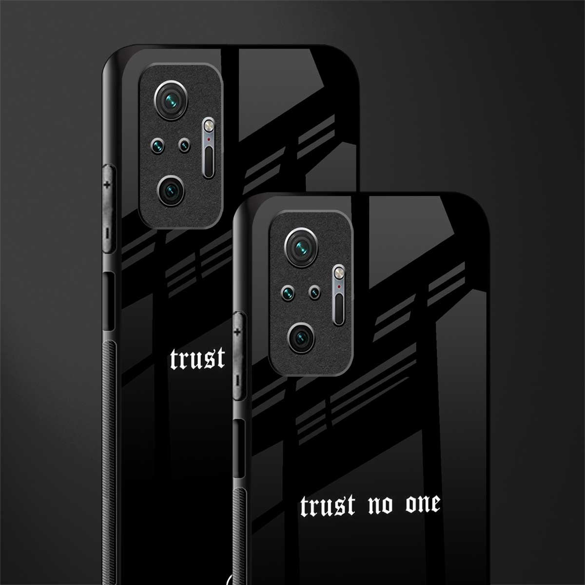 trust no one aesthetic quote glass case for redmi note 10 pro image-2