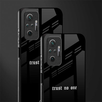 trust no one aesthetic quote glass case for redmi note 10 pro image-2