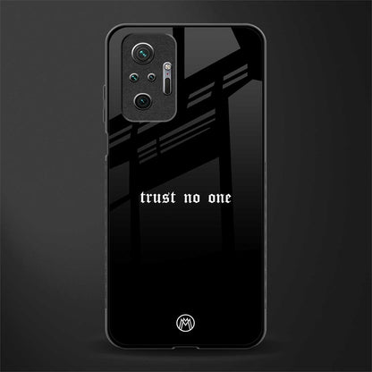 trust no one aesthetic quote glass case for redmi note 10 pro max image
