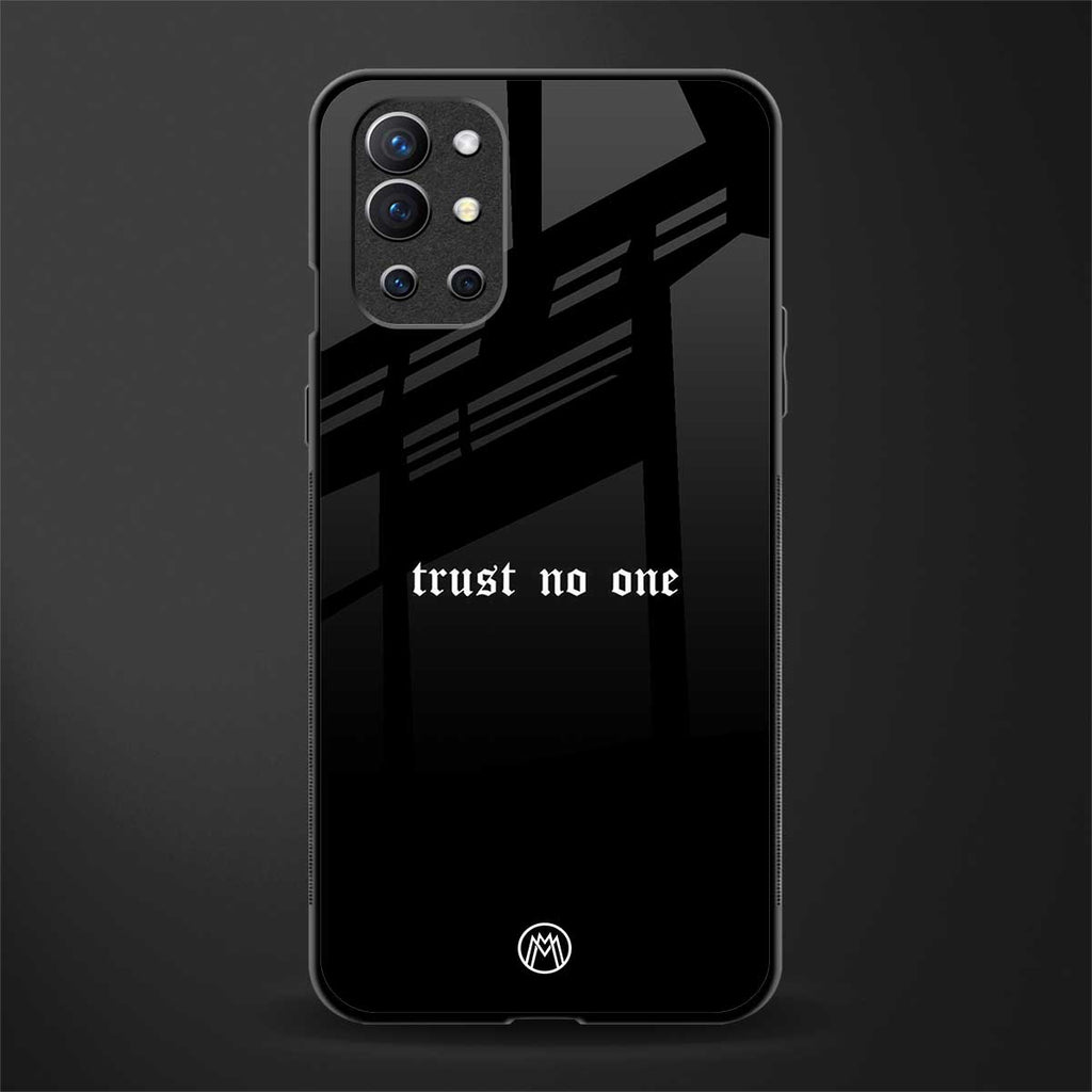 trust no one aesthetic quote glass case for oneplus 9r image