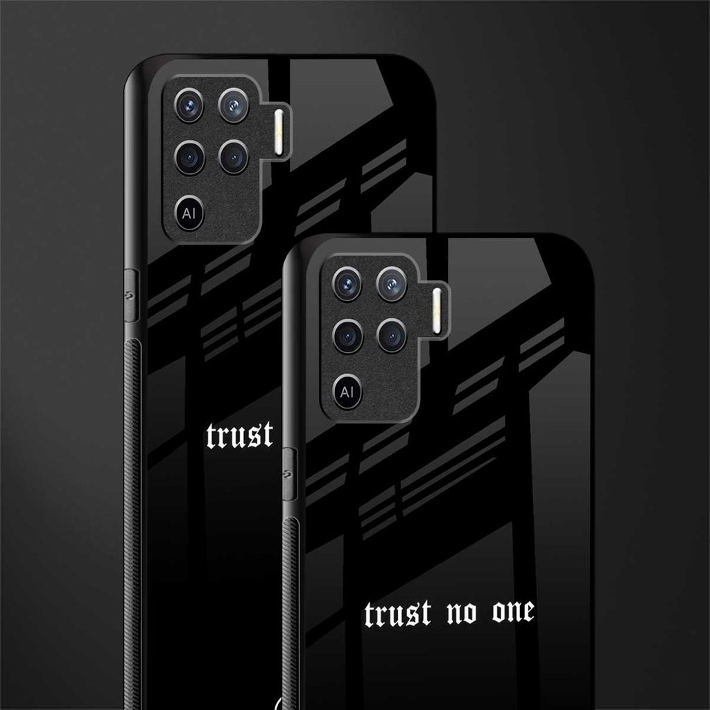 trust no one aesthetic quote glass case for oppo f19 pro image-2