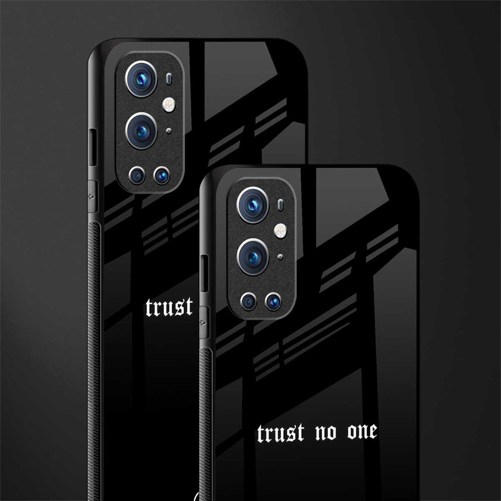 trust no one aesthetic quote glass case for oneplus 9 pro image-2