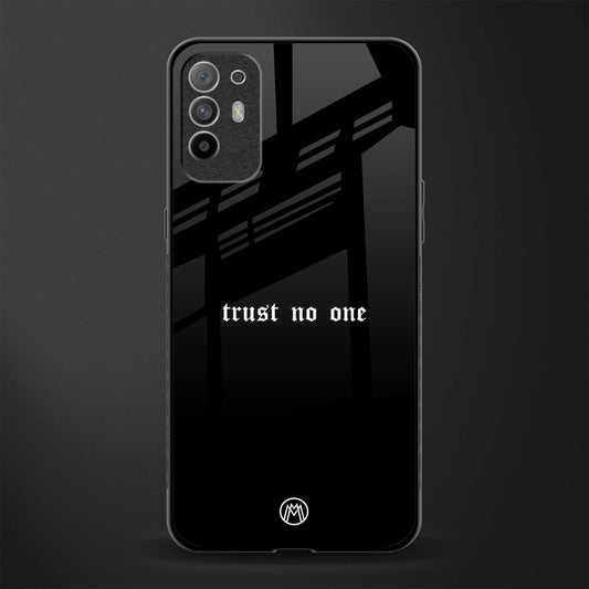 trust no one aesthetic quote glass case for oppo f19 pro plus image