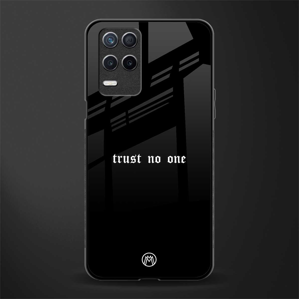 trust no one aesthetic quote glass case for realme 8 5g image