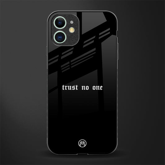 trust no one aesthetic quote glass case for iphone 12 mini image